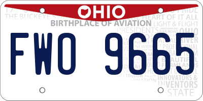 OH license plate FWO9665