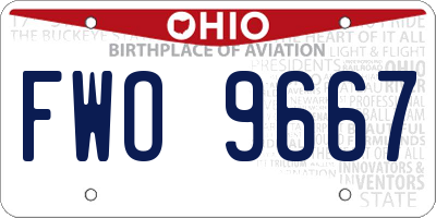 OH license plate FWO9667