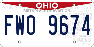 OH license plate FWO9674