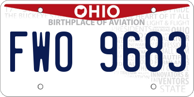 OH license plate FWO9683