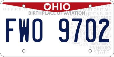 OH license plate FWO9702
