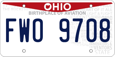 OH license plate FWO9708