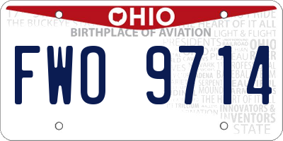 OH license plate FWO9714