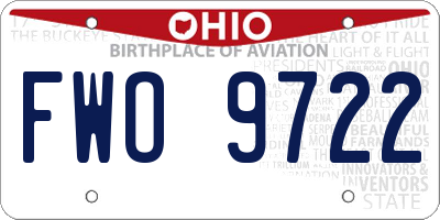 OH license plate FWO9722
