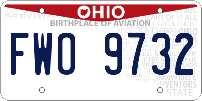 OH license plate FWO9732