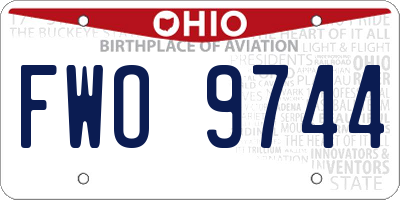 OH license plate FWO9744