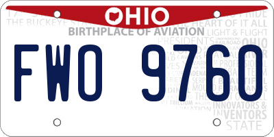 OH license plate FWO9760