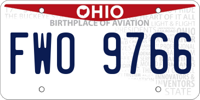 OH license plate FWO9766