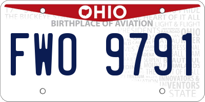 OH license plate FWO9791