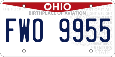 OH license plate FWO9955