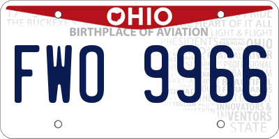 OH license plate FWO9966