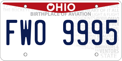 OH license plate FWO9995