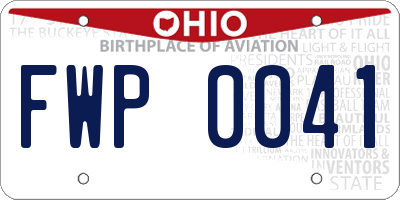 OH license plate FWP0041
