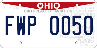 OH license plate FWP0050