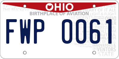 OH license plate FWP0061
