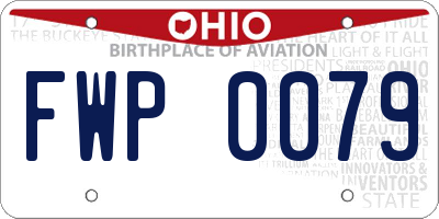 OH license plate FWP0079