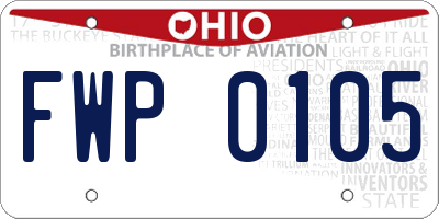 OH license plate FWP0105