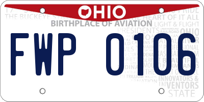 OH license plate FWP0106