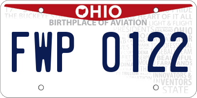 OH license plate FWP0122