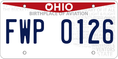 OH license plate FWP0126