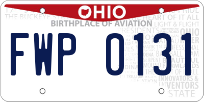 OH license plate FWP0131