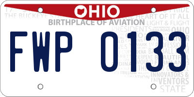 OH license plate FWP0133