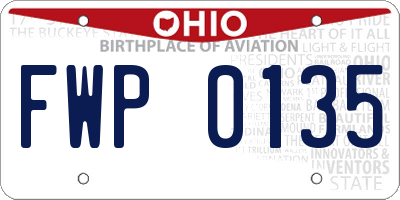 OH license plate FWP0135