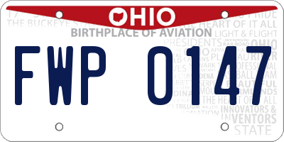 OH license plate FWP0147