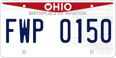 OH license plate FWP0150