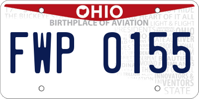 OH license plate FWP0155