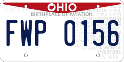 OH license plate FWP0156