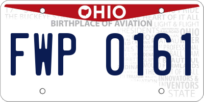 OH license plate FWP0161