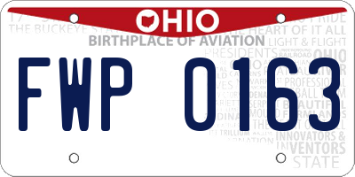 OH license plate FWP0163