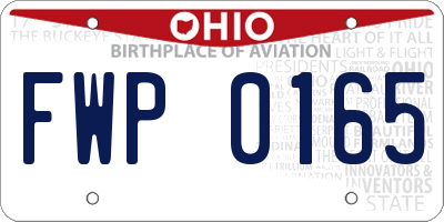 OH license plate FWP0165