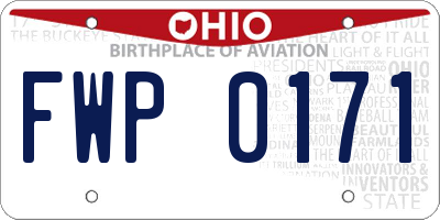 OH license plate FWP0171