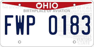 OH license plate FWP0183