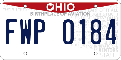 OH license plate FWP0184