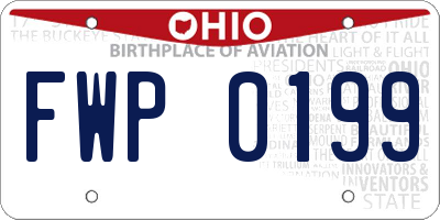 OH license plate FWP0199