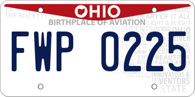 OH license plate FWP0225