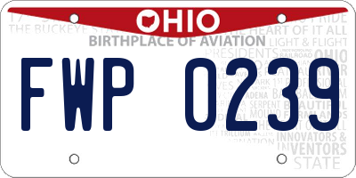 OH license plate FWP0239