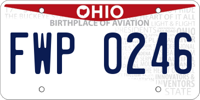OH license plate FWP0246