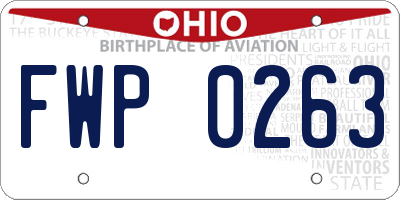 OH license plate FWP0263