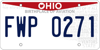 OH license plate FWP0271