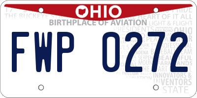 OH license plate FWP0272