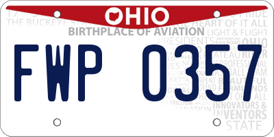 OH license plate FWP0357