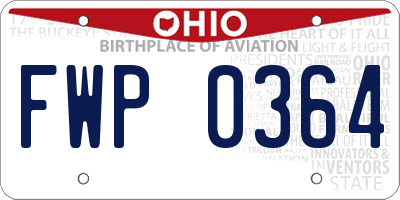 OH license plate FWP0364