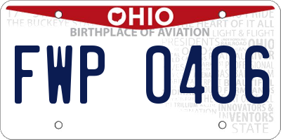 OH license plate FWP0406
