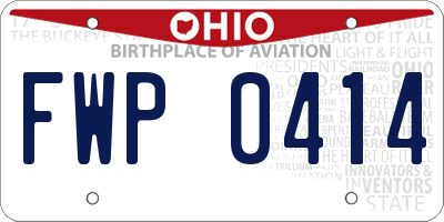 OH license plate FWP0414