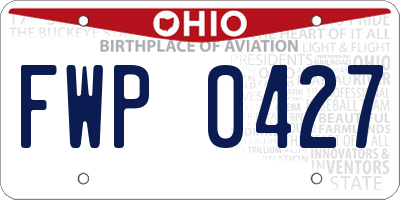OH license plate FWP0427