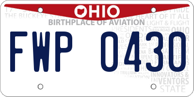 OH license plate FWP0430